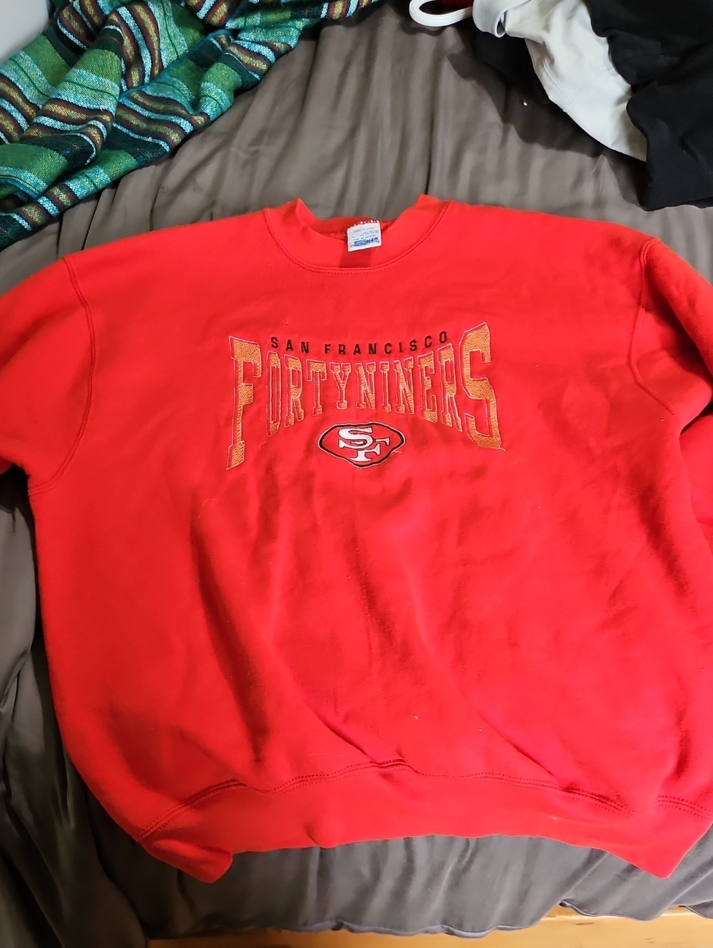 San Francisco Forty Niners Kids Red Crewneck Sweatshirt